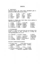 English worksheet: Phonetics