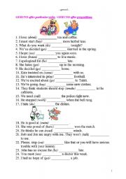 English Worksheet: Gerund