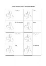 English worksheet: The British Isles