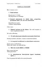 English Worksheet: Simple Present and Progressive