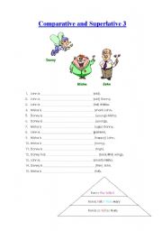 English Worksheet: Comparative and Superlative 