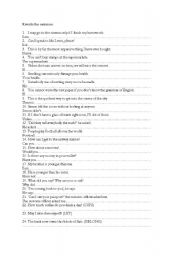 English Worksheet: sentence transformation