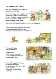English Worksheet: Three little pigs I