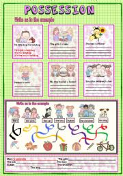 English Worksheet: Possession