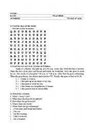 English worksheet: test