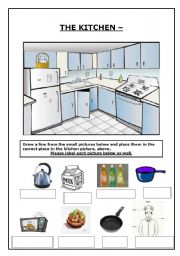 English Worksheet: The Kitchen 