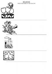 English worksheet: seasons