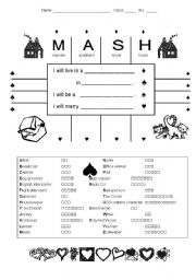 MASH game for EFL students