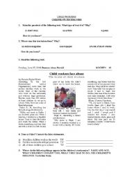 English Worksheet: child workers