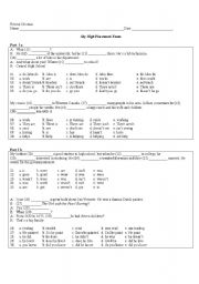 English Worksheet: review