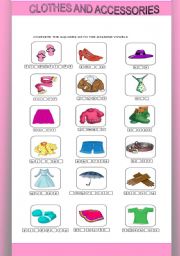 English Worksheet: CLOTHES AND ACCESSORIES 3