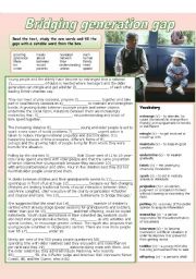 English Worksheet: Generation gap