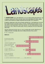 English Worksheet: LANDSCAPES