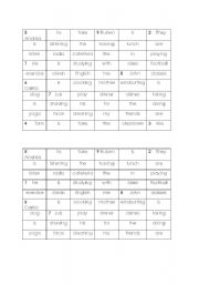 English Worksheet: past continuous activity drill