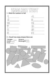 English worksheet: Test