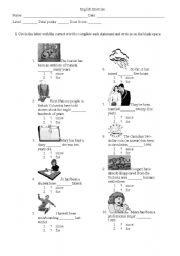 English worksheet: Talking about things