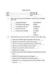 English worksheet: General knowledge