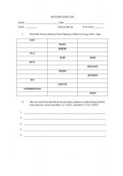 English worksheet: using verbs
