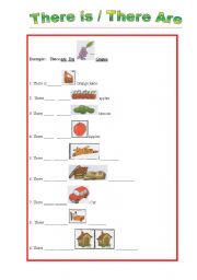 English Worksheet: There is / there are 