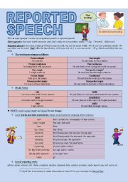 REPORTED SPEECH (3 pages)