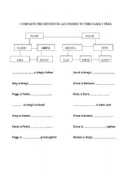 English Worksheet: Family Tree