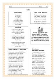 English Worksheet: Poetry