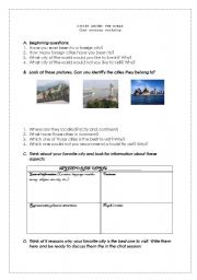 English worksheet: CITIES AROUND THE WORLD