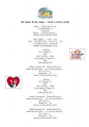 English Worksheet: dream a little dream by the mamas and papas
