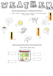 English Worksheet: WEATHER