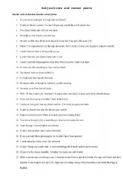 English Worksheet: subjunctives and unreal pasts