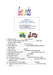 English Worksheet: Gerunds exercise 2