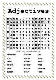 Adjective word find