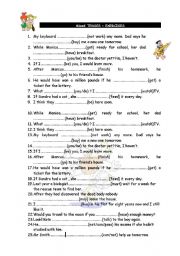 English Worksheet: Mixed Tenses exercises