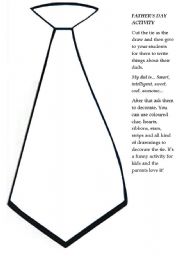 Father´s Day Tie - ESL worksheet by ledacarbonera