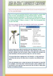 English Worksheet: Ben10-Kids Favourite Cartoon