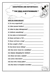 English Worksheet: The 