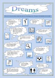 English Worksheet: Facts about dreams