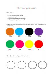 Colors personality test