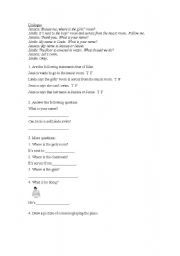 English worksheet: Short Conversation with Questions
