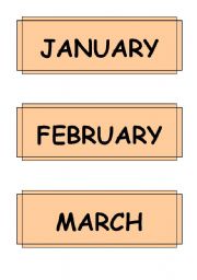 English Worksheet: Months Of The Year - Flashcards