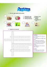 English Worksheet: Actions