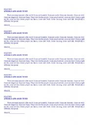 English worksheet: animals