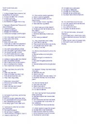 English worksheet: learning vocabulary