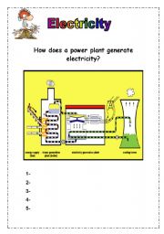 English worksheet: Electricity