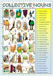 English Worksheet: Collective nouns + of