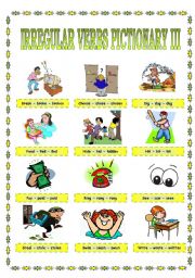 IRREGULAR VERBS PICTIONARY (PART III)