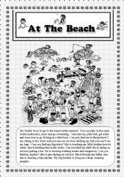 English Worksheet: AT THE BEACH