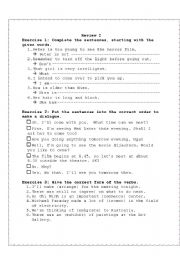 English Worksheet: grammar revision