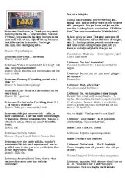 English Worksheet: Transcript of David Letterman and Joequin Phoenix