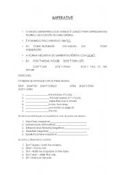 English worksheet: imperative